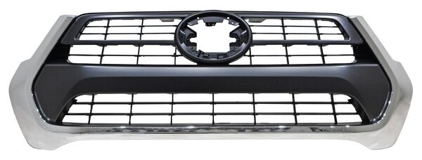 Parrilla para Hilux 2021, 2022, 2023, 2024, 2025, 2026 Con Mold Cromado Negra Texturizado
