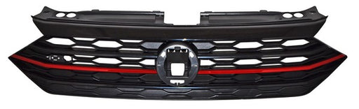 Parrilla para Volkswagen Jetta Gli 2019, 2020, 2021 - Negra Filo Rojo