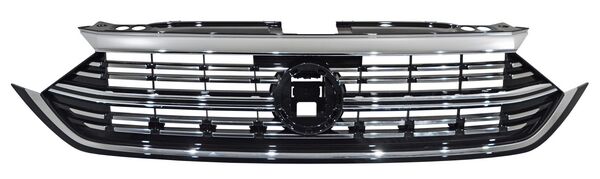 Parrilla para Volkswagen Jetta 2022, 2023, 2024 - Con Moldura Centro Superior Y Filos Cromados para Sensor