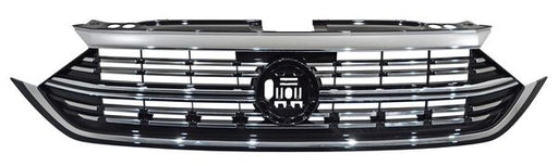 Parrilla para Volkswagen Jetta 2022, 2023, 2024 - Con Moldura Centro Superior Y Filos Cromada Sin Sensor