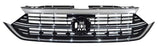 Parrilla para Volkswagen Jetta 2022, 2023, 2024 - Con Moldura Centro Superior Y Filos Cromada Sin Sensor