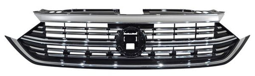 Parrilla para Volkswagen Jetta 2022, 2023, 2024 - Con Moldura Centro Superior Y Filos Cromados para Sensor