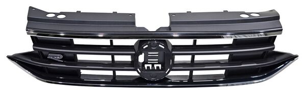Parrilla para Volkswagen Tiguan 2022, 2023, 2024 - Negra con Filo Cromado