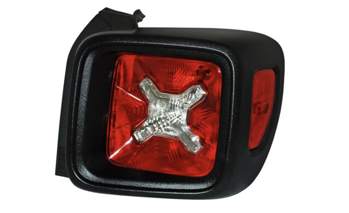 Calavera Derecha para Jeep Renegade 2017, 2018, 2019, 2020, 2021, 2022 Led, Bisel Negro