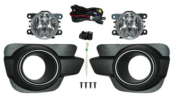 Faro Niebla para Renault Kwid 2019, 2020, 2021, 2022 - Con Parrilla Negra Juego