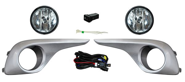 Faro Niebla para Toyota Highlander 2011, 2012, 2013 - Con Parrilla Plata Juego