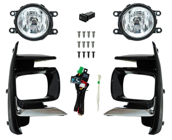 Faro Niebla para Toyota Sienna 2018, 2019, 2020 - Con Parrilla Filo Cromado Juego