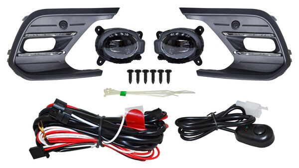 Faro Niebla para Volkswagen Polo 2024, 2025 - LEDS, con Parrilla Filo Cromado Juego